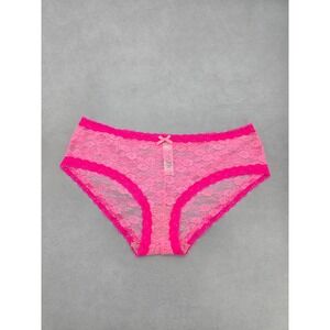 Pink Lace Floral Bow Cute Romantic George Panties Large 14